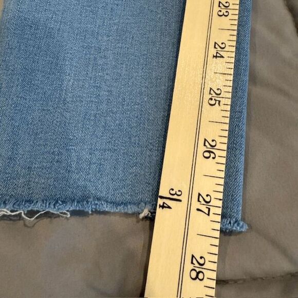 FRAME Le High Skinny Jeans Europa Wash Raw Hem Stretch Size 31 - Picture 11 of 12
